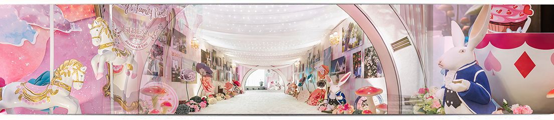 hkcec baby shower decor wonderland theme 生日會佈置